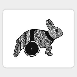 Bunny on Wheels Sticker